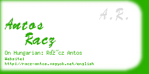 antos racz business card